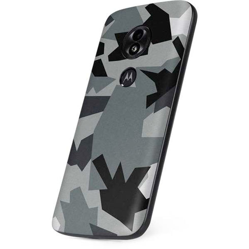 Urban Camouflage Black Moto E5 Play Skin